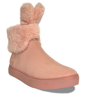 chaussures lapin rose