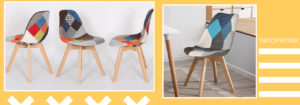 Chaises scandinaves patchwork